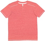 LAT Sportswear Adult Melange Jersey Henley Tee