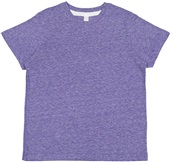LAT Sportswear Girls Melange Jersey Crew Neck Tee PURPLE MELANGE Primary