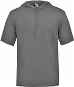 Badger Adult Youth Bcore Short Sleeve Hood Tee GRAPHITE Primary