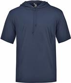Badger Adult Youth Bcore Short Sleeve Hood Tee NAVY Primary