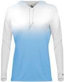 Badger Ombre Women's Hooded Tee COLUMBIA BLUE OMBRE Primary