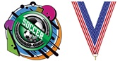 Hasty 3" RAD Medal 2" Wreath Mylar Soccer