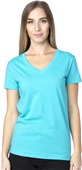 Threadfast Apparel Ladies Ultimate V-Neck T-Shirt PACIFIC BLUE Primary