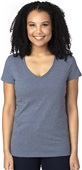 Threadfast Apparel Ladies Ultimate V-Neck T-Shirt NAVY HEATHER Primary