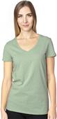 Threadfast Apparel Ladies Ultimate V-Neck T-Shirt ARMY HEATHER Primary
