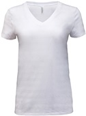 Threadfast Apparel Ladies Invisible Stripe T-Shirt WHITE INVISIBLE STRIPE Primary