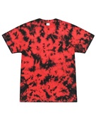 Colortone Tie-Dye Adult Crystal Wash T-Shirt CRYSTAL RED/ BLK Primary