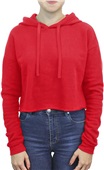 Womens Fashion Fleece Crop Hoodie