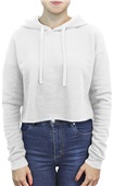 Womens Fashion Fleece Crop Hoodie