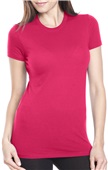 Bayside Ladies Ring-Spun Cotton Jersey T-Shirt BRIGHT PINK Primary