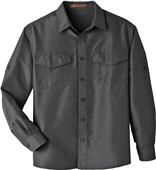 Harriton Mens Key West LS Performance Staff Shirt BLACK Primary