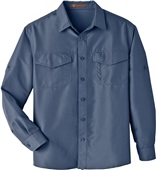 Harriton Mens Key West LS Performance Staff Shirt NAVY Primary