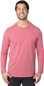 Threadfast Unisex Ultimate Long-Sleeve T-Shirt RED HEATHER Primary