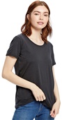US Blanks Ladies' Loose Fit Boyfriend Tee BLACK Primary