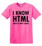 Epic Adult/Youth I Know HTML Cotton Graphic T-Shirts