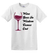 Epic Adult/Youth Wine Goes In Cotton Graphic T-Shirts