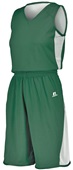 Russell Ladies Reversible Basketball Jersey Outside: DARK GREEN, Inside: WHITE Primary