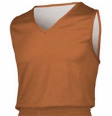 Russell Adult/Youth Reversible Basketball Jersey Outside: BURNT ORANGE, Inside: WHITE Primary