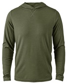 Primease Mens Tri-Blend Long Sleeve Hoodie Tee MILITARY HEATHER Primary