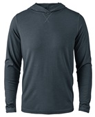 Primease Mens Tri-Blend Long Sleeve Hoodie Tee CHARCOAL HEATHER Primary