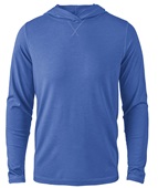 Primease Mens Tri-Blend Long Sleeve Hoodie Tee BLUE HEATHER Primary