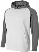 A4 Adult/Youth Color Block Tech Fleece Hoodie WHITE/GRAPHITE Primary