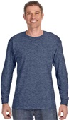 Jerzees Adult 5.6 oz. DRI-POWER ACTIVE LS Tee VINT HTHR NAVY Primary