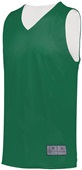 Augusta Adult/Youth Tricot Mesh Rev. Jersey 2.0 Outside: DARK GREEN, Inside: WHITE Primary