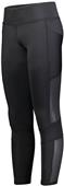 Womens Girls 2 Phone Pockets Spandex Tights (Black,Carbon,Navy)