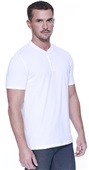 StarTee Men's CVC Henley ST2460 WHITE Primary