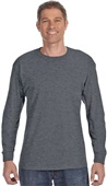 Hanes Unisex Tagless Long Sleeve Tee 5586 CHARCOAL HEATHER Primary