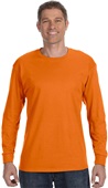 Hanes Unisex Tagless Long Sleeve Tee 5586 ORANGE Primary
