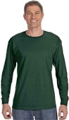 Hanes Unisex Tagless Long Sleeve Tee 5586 DEEP FOREST Primary