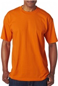 Bayside Mens 5.4 oz., 50/50 T-Shirt BA1701 BRIGHT ORANGE Primary