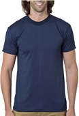 Bayside Mens 5.4 oz., 50/50 T-Shirt BA1701 NAVY Primary