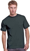 Bayside Adult 6.1 oz. Cotton Pocket T-Shirt BA3015 BLACK Primary