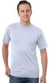 Bayside Adult 6.1 oz. Cotton Pocket T-Shirt BA3015 ASH Primary