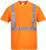 Portwest Mens Hi-Vis Pocket SS Tee S190