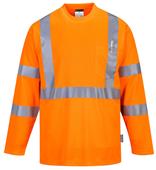 Portwest Mens Hi-Vis Pocket LS Tee S191