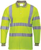 Portwest Mens Hi-Vis Long Sleeve Polo S277