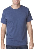 Bayside Adult Heather Ring-Spun Jersey Tee 5010 HEATHER NAVY Primary