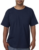 Bayside Adult Short-Sleeve Pocket T-Shirt BA5070 LIGHT NAVY Primary