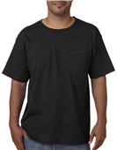 Bayside Adult Short-Sleeve Pocket T-Shirt BA5070 BLACK Primary