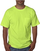 Bayside Adult Short-Sleeve Pocket T-Shirt BA5070 LIME GREEN Primary