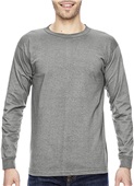 Bayside Adult 6.1 oz., 100% Cotton Long Sleeve Tee DARK ASH Primary