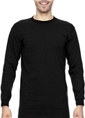 Bayside Adult 6.1 oz., 100% Cotton Long Sleeve Tee BLACK Primary