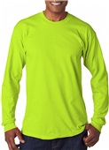 Bayside Adult 6.1 oz., 100% Cotton Long Sleeve Tee LIME GREEN Primary