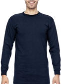 Bayside Adult 6.1 oz., 100% Cotton Long Sleeve Tee NAVY Primary