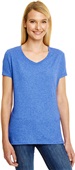 Hanes Ladies X-Temp Triblend V-Neck T-Shirt 42VT ROYAL TRIBLEND Primary