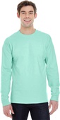 Hanes Adult 6.1 oz. Long-Sleeve Beefy-T 5186 CLEAN MINT Primary